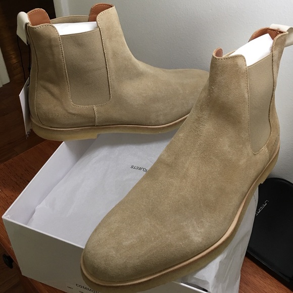 Common Projects NEW Chelsea Boots Tan Suede - Picture 2 of 3